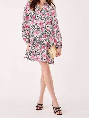 NWT Lilly Pulitzer 16 EVALINE SILK DRESS “Coconut Sunshine Seekers” ✨💲298